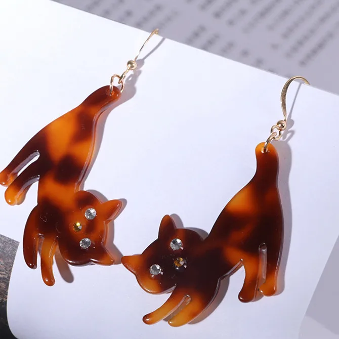 Женские акриловые сережки капли каплевидные в стиле ретро с изображением