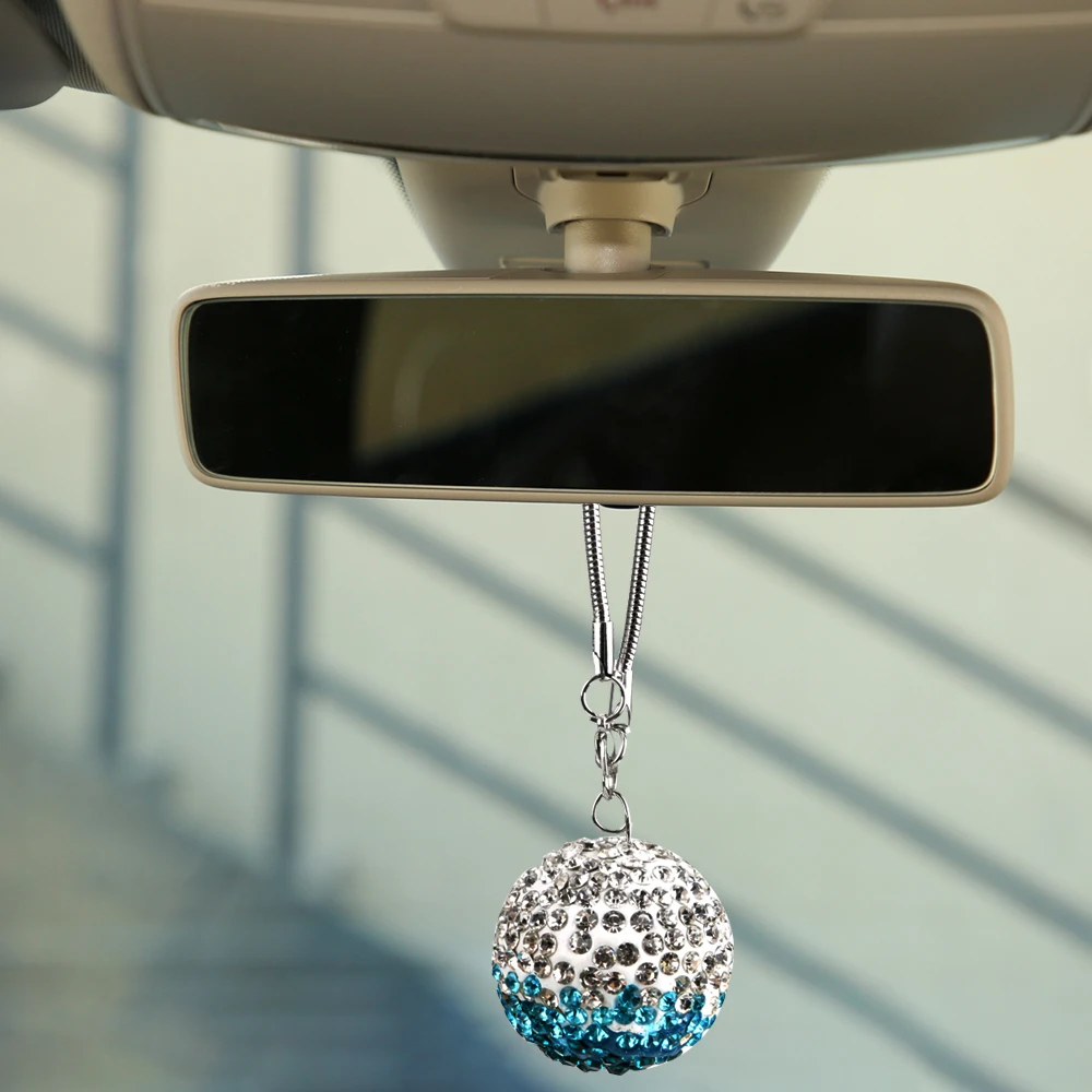 YOSOLO, подвеска для автомобиля с алмазным хрустальным шаром, креативное автомобильное украшение, зеркало заднего вида, орнамент, висячие украшения