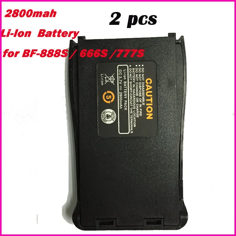 

2pcs Pair Original 2800mah Baofeng bf 888s Battery for parts bf 777s bf 666 CB Radio Walkie Talkie Baofeng BF-888S Accessories