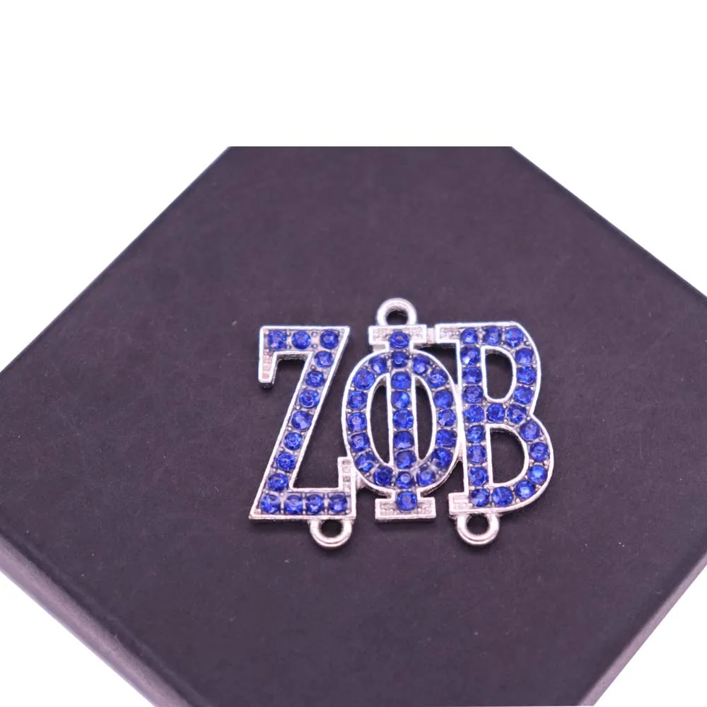 Лидер продаж подвеска с голубым кристаллом Zeta Phi Beta для изготовления ожерелий