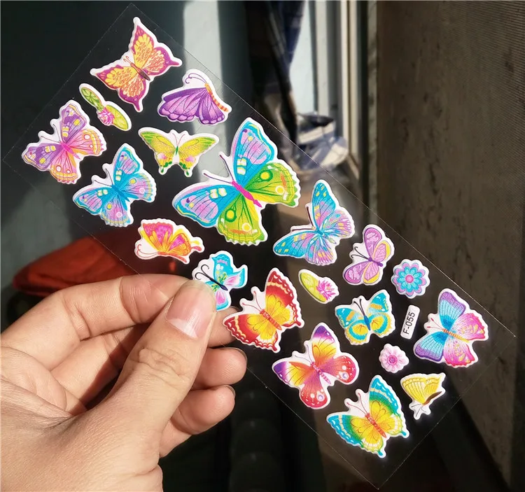 6 листов/набор диких животных для скрапбукинга Пузырьковые пышные наклейки с