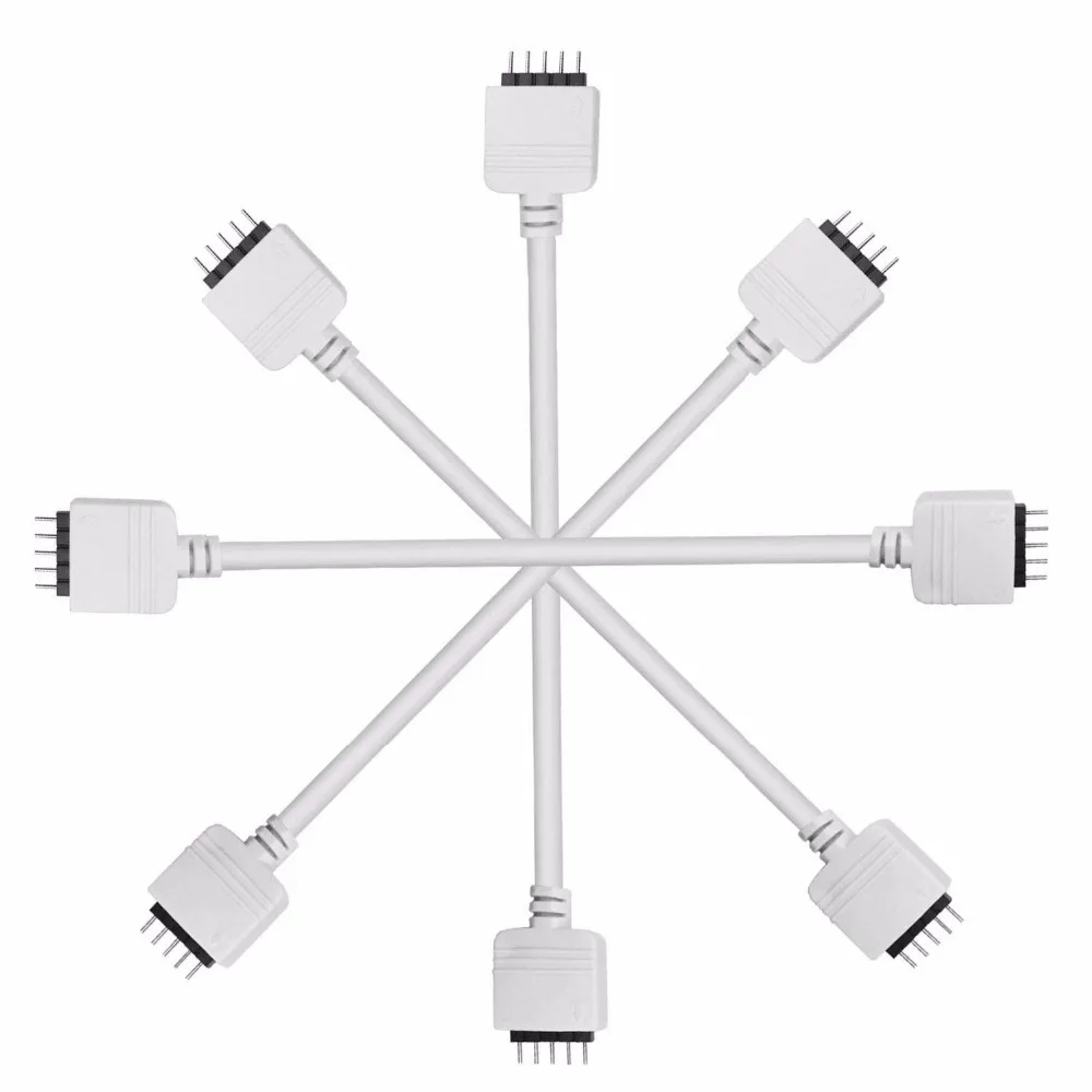 Супер Удобный SMD5050 RGBW Светодиодная лента 5pin Удлинительный кабель 4х Solderless Разъем