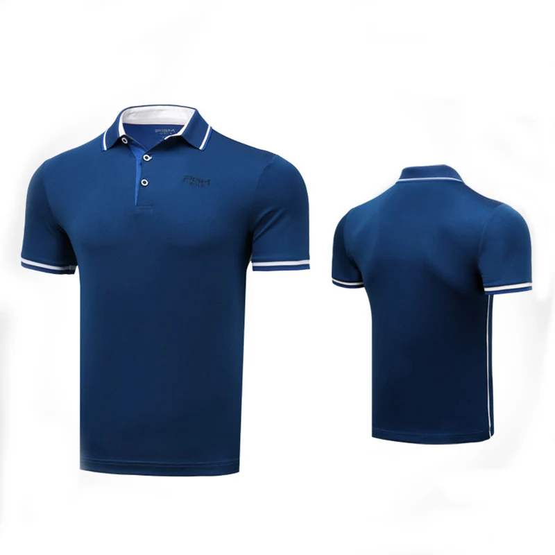 New Man Golf Shirt Quick-drying Men Fitness T-Shirt Outdoor Turn-down Collar Golf Shirts Sports Running T-Shirt