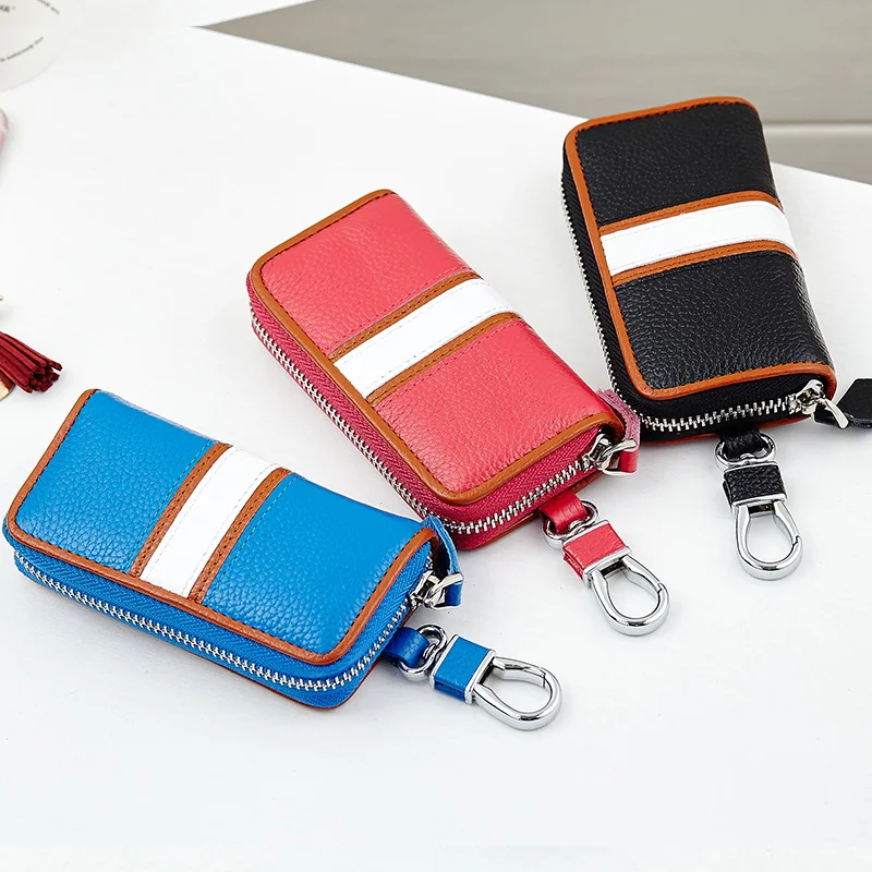 Кожаный чехол для ключей из натуральной воловьей кожи | Багаж и сумки