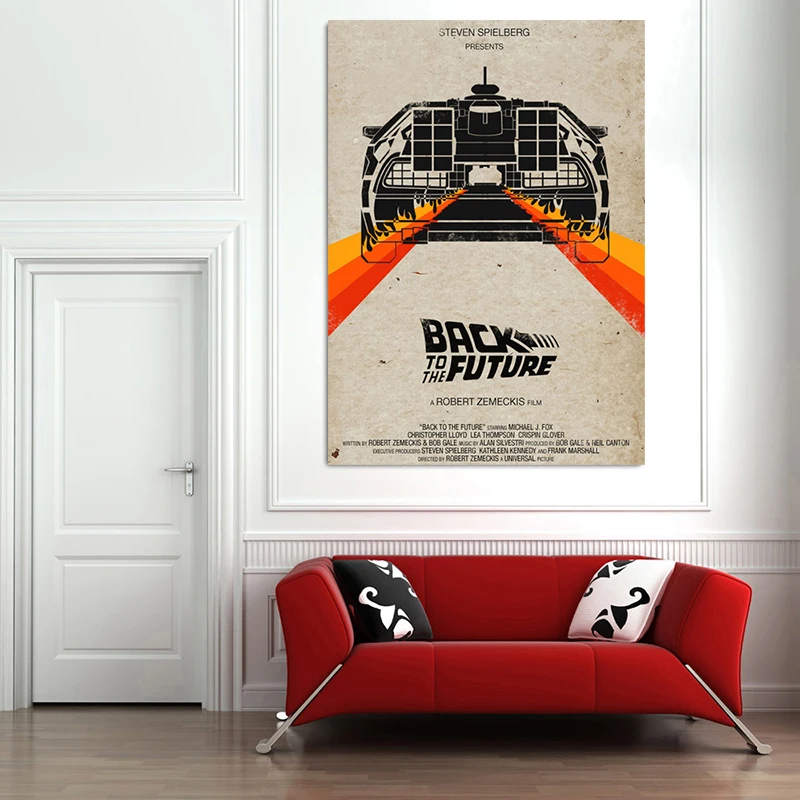 Назад в будущее фильм ретро искусство холст постер Картина Настенная картина