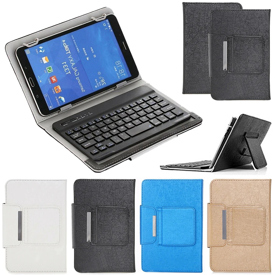 

Универсальный чехол с клавиатурой для 7-дюймового планшета, ПК для Lenovo Samsung Tab 7,0, Amazon Fire HD 7, беспроводной чехол с Bluetooth клавиатурой