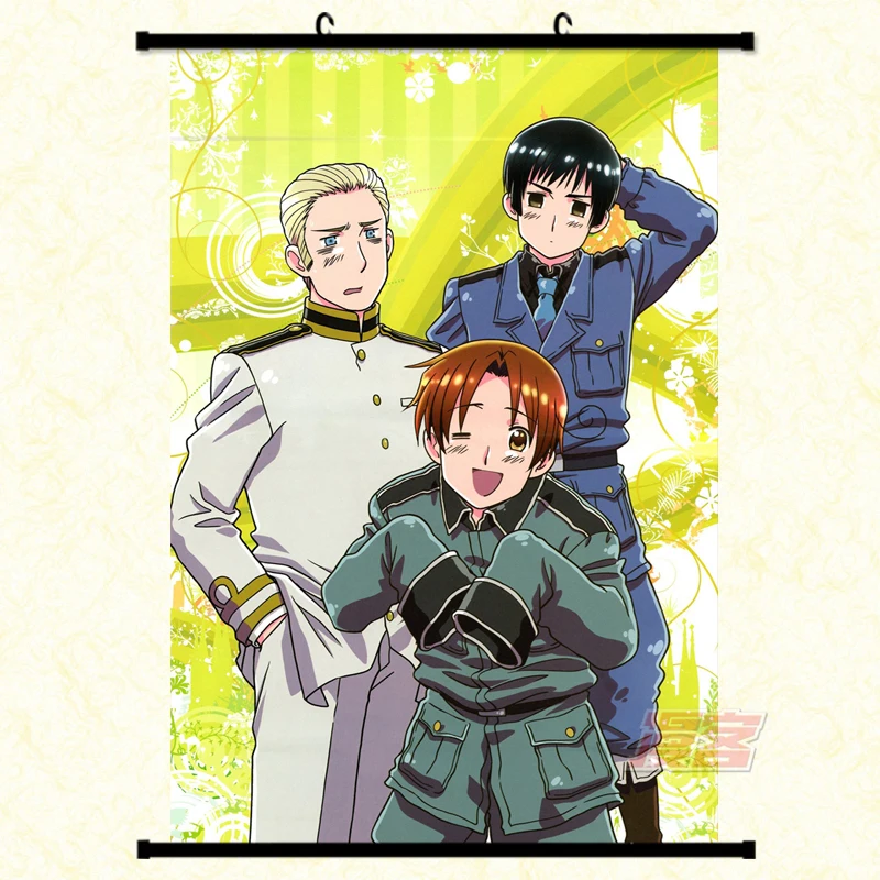 Японская декоративная картина аниме Hetalia: Axis Powers Иван Брагинский Яо Ван фелициано