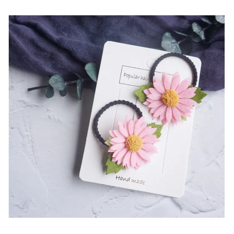 Заколки для волос в виде ромашек модные эластичные резинки с цветами аксессуары