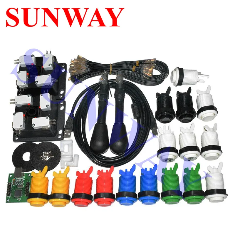 USB контроллер для 2 игроков Аркада DIY kit Jamma MAME Raspberry pi с 4/8 джойстиком и HAPP стиль