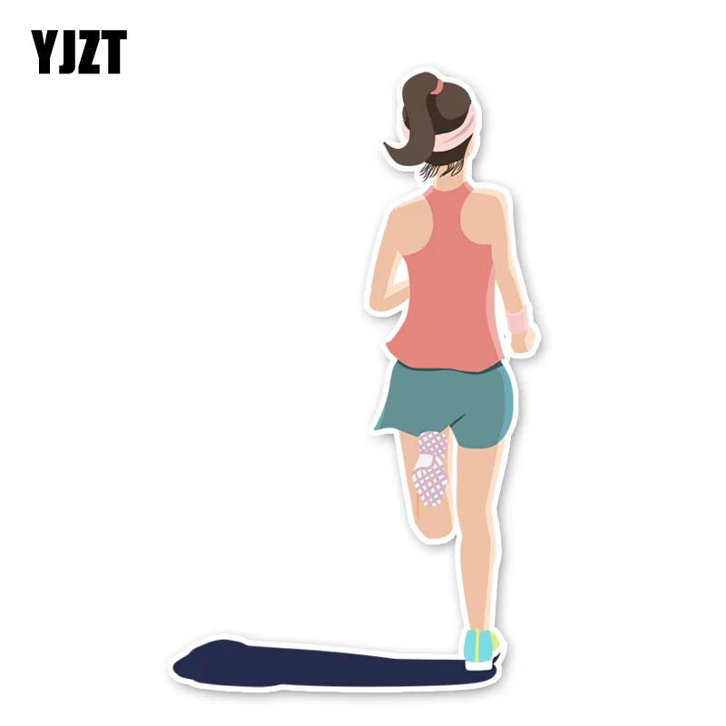 

YJZT 15.2*9CM Coolest Lovely Running Girl Accessories Car Sticker 11A1790