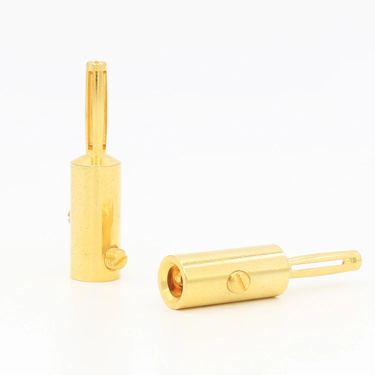 VB421G 24K позолоченный Акустический кабель разъем типа банан 8 шт.|speaker cable plug|plug goldplug