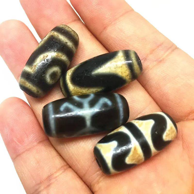 4 шт./лот бусины из натурального агата тибетского амулета для изготовления