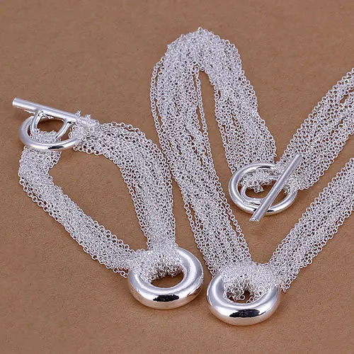 Lose Money Promotions! 925 silver jewelry set fashion Mesh O Two-Piece Jewelry Set S098-FACTORY ONLINE | Украшения и аксессуары