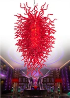 modern style chandelier large red hand blown murano glass hot sale large chandelier hotel