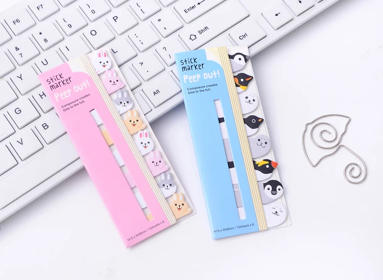 Kawaii Скрапбукинг животные блокнот Наклейки Sticky Notes школьные канцелярские принадлежности блокнот Papeleria Новое поступление