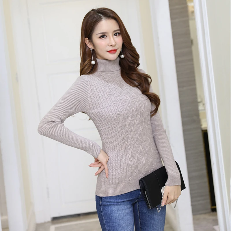 Women Sweaters And Pullovers Turtleneck Long Sleeve Basic Knitting Pull femme 2018 | Женская одежда