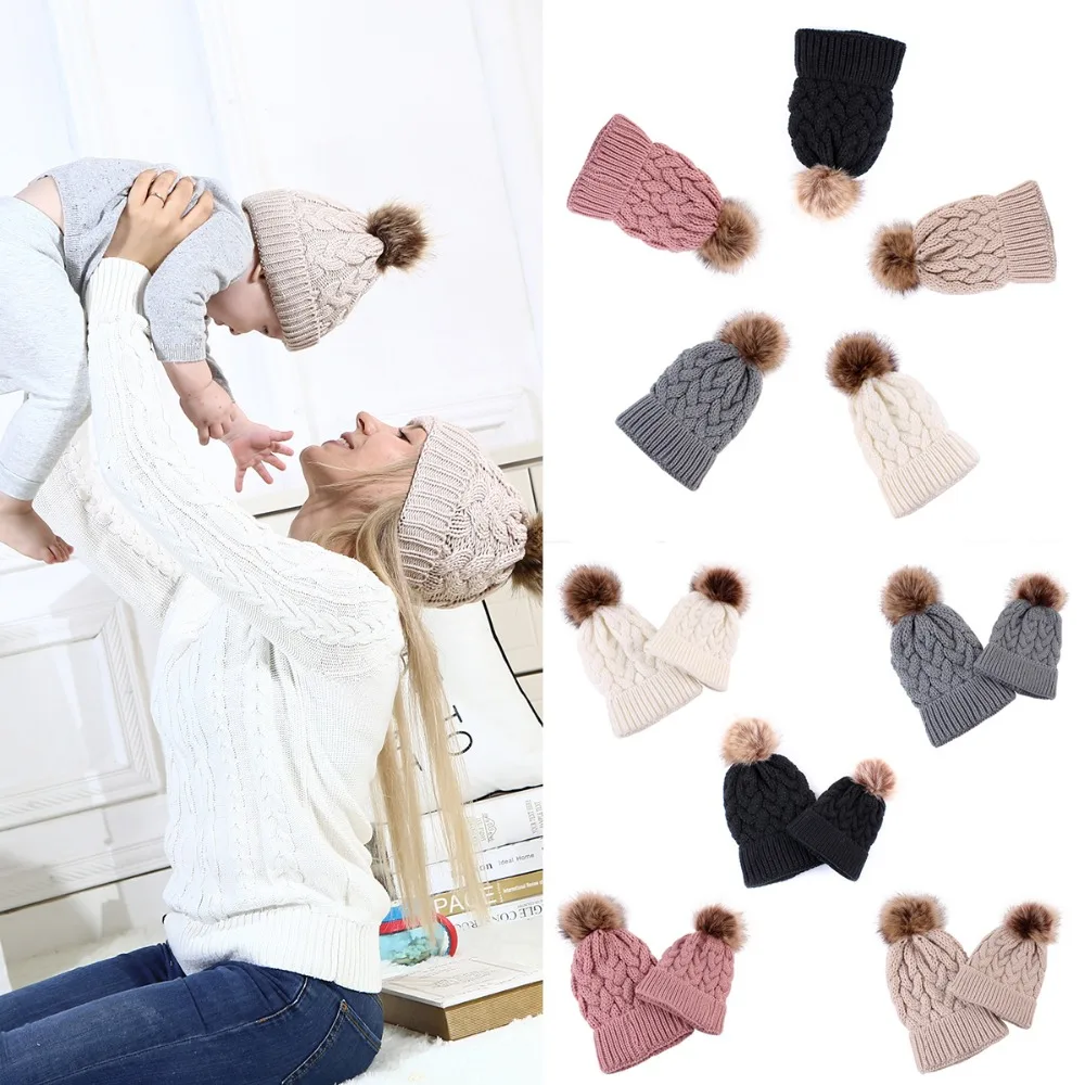 Зимняя женская шапка для девочек детская из норки и лисьего меха с помпонами