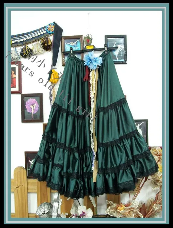 Атласная шелковая расширяющаяся юбка для танца живота 4 слоя 20 дюймов 9EX49|belly