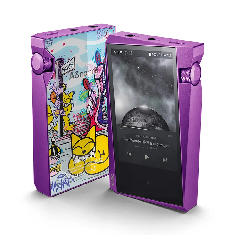 Purple M.Chat 128G IRIVER A& norma SR15 Портативный Hi-Fi плеер с высоким разрешением аудио плеер без потерь музыка MP3 плеер с высокой точностью подарок кожаный чехол - Цвет: Purple M.Chat 128G