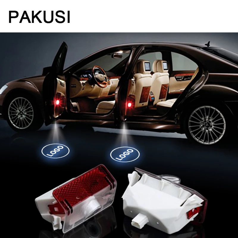 Автомобильный Дверной светильник PAKUSI для Mercedes Benz GLK A B Class X204 W169 W168 W245 аксессуары