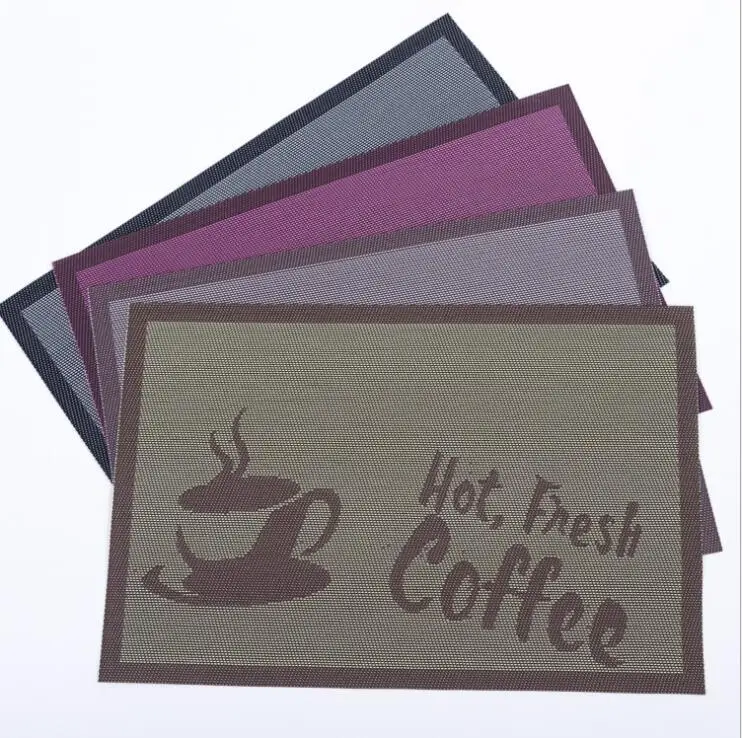 

Fyjafon 4/6pieces Table Mat PVC Place Mat Waterproof Placemats for Kitchen Table Heat Protection Table Mats Easy Washable