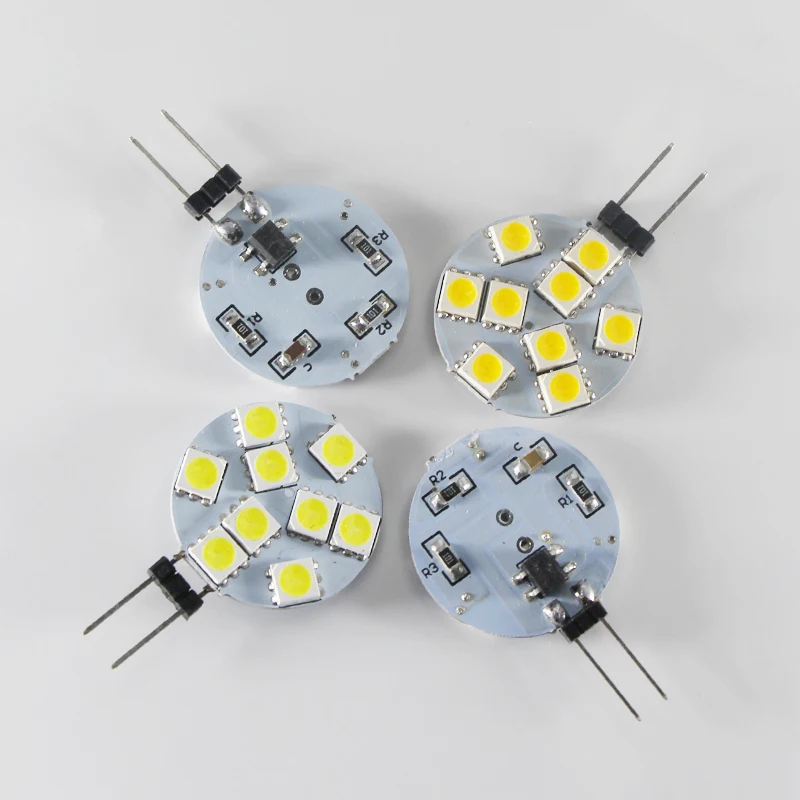 Joneaz 4x G4 bombilla led 12 В 2 Вт круглая форма SMD 5050 9 светодиодов лампы декоративные огни