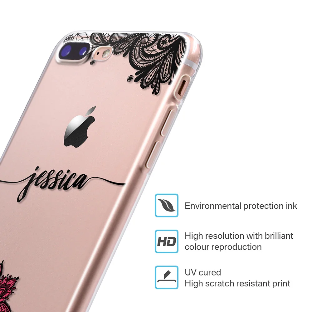 Чехол на заказ для iPhone 5, 5S, 6, 6 S, 7, 8 Plus, X из мягкого ТПУ для samsung S7, S8, S9, huawei, P9, P10, P20 Lite