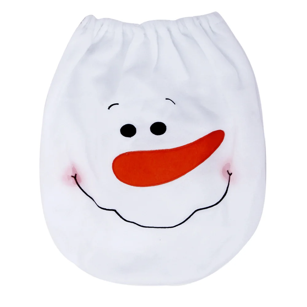 Милые Ковры Ванная комната комплект Рождество украшение снеговик Чехлы для