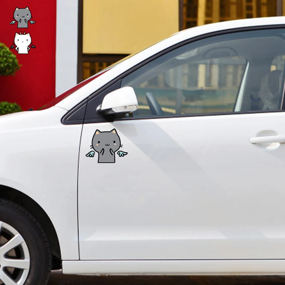 Автомобильный Стайлинг Aliauto черно белый кот забавный мультяшный автомобильный