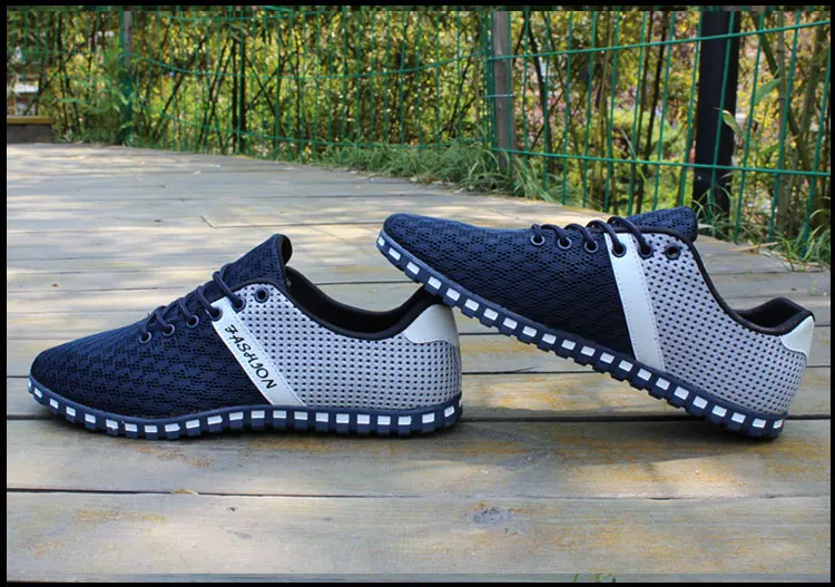 Sycatree Male Leather Casual Shoes for Men Canvas Shoes Outdoor Sneakers Air Mesh Flats Breathable Brand Shoes Plus Size 46