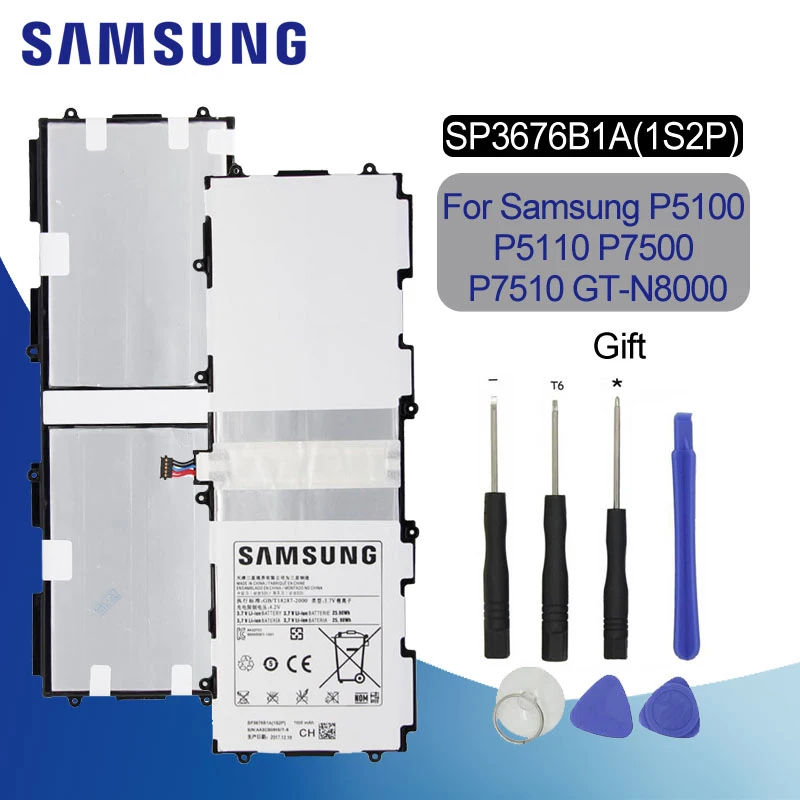 Samsung SP3676B1A Аккумулятор для планшета 7000 мАч для samsung Galaxy Tab Note 10,1 N8000 N8010 N8020 P7510 P7500+ Бесплатные инструменты