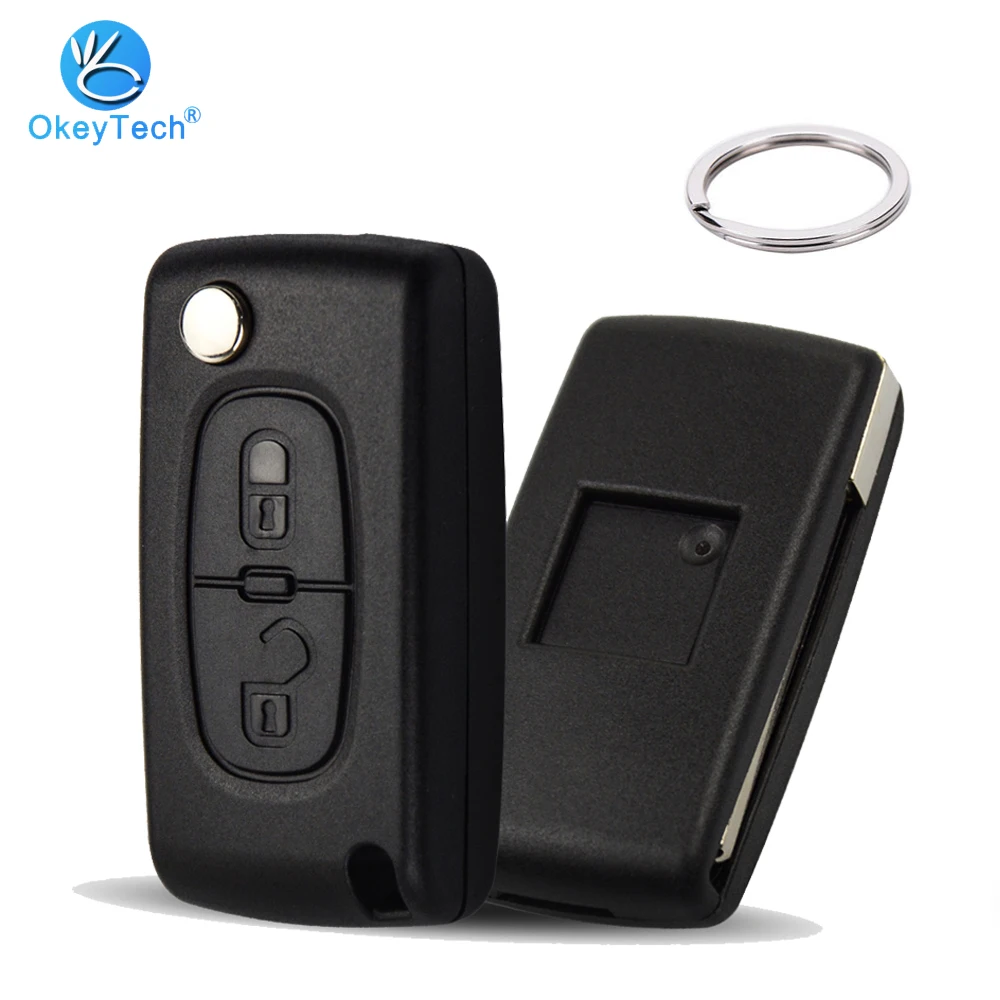 OkeyTech чехол для автомобильных ключей обманка из 2/3/4 кнопки peugeot 207 307 308 407 607 807 Citroen C2