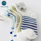 Носки хлопковые сетчатые для новорожденных мальчиков и девочек, 5 пар