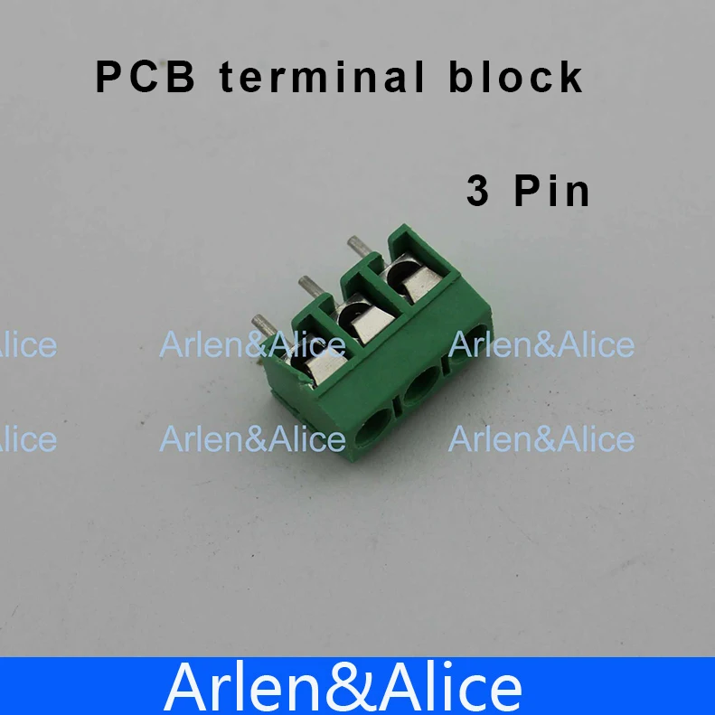 500 шт. 3-контактный винт зеленая Клеммная колодка PCB коннектор с шагом 5 мм |