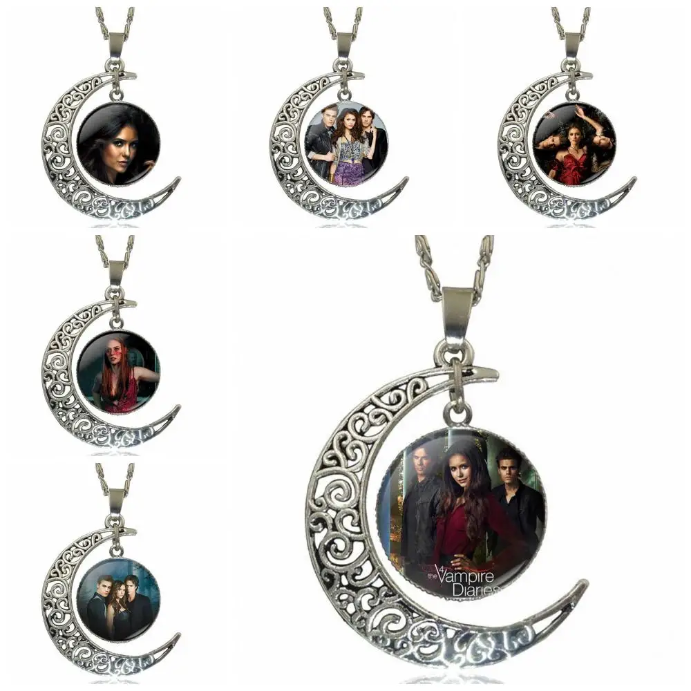 Фильм Дневники вампира для женщин детей подарок дизайн мода стекло полумесяц