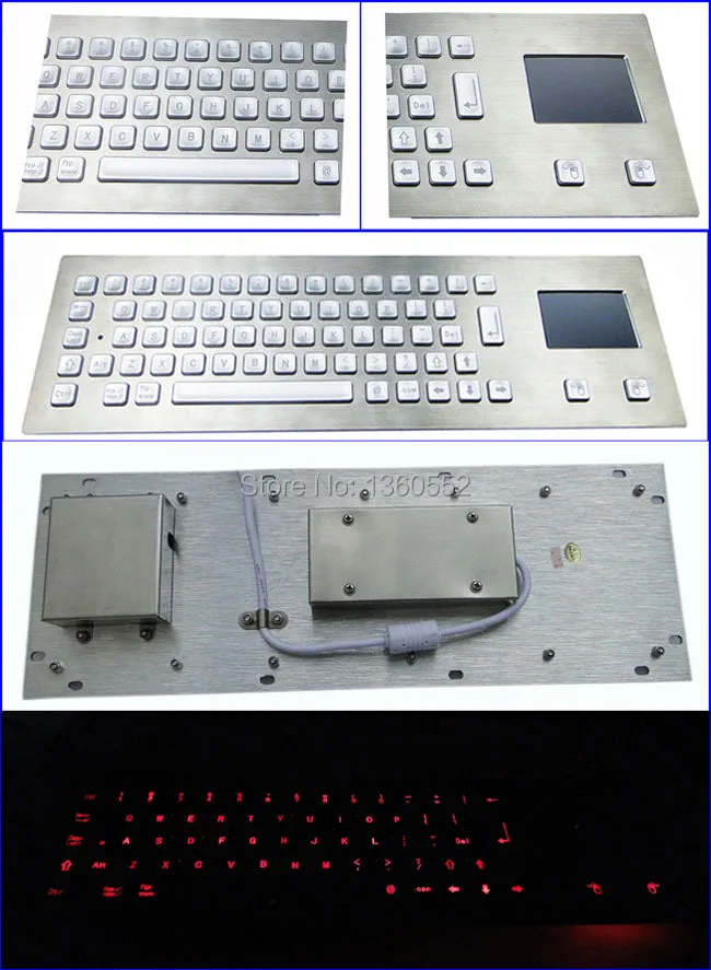 Металлическая клавиатура с передним креплением подсветкой тачпадом и 65