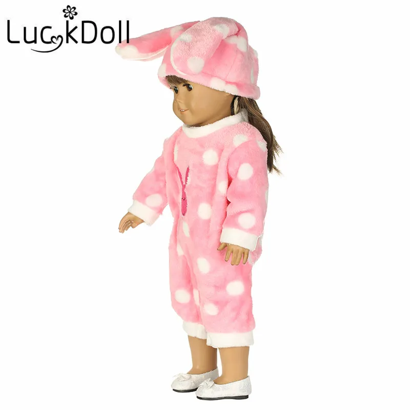 LUCKDOLL/плюшевая Пижама высокого качества размер 18 дюймов американская кукла 43 см