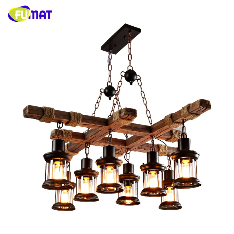 FUMAT промышленный стиль лофт деревянные люстры Гостиная Ресторан Бар Ретро
