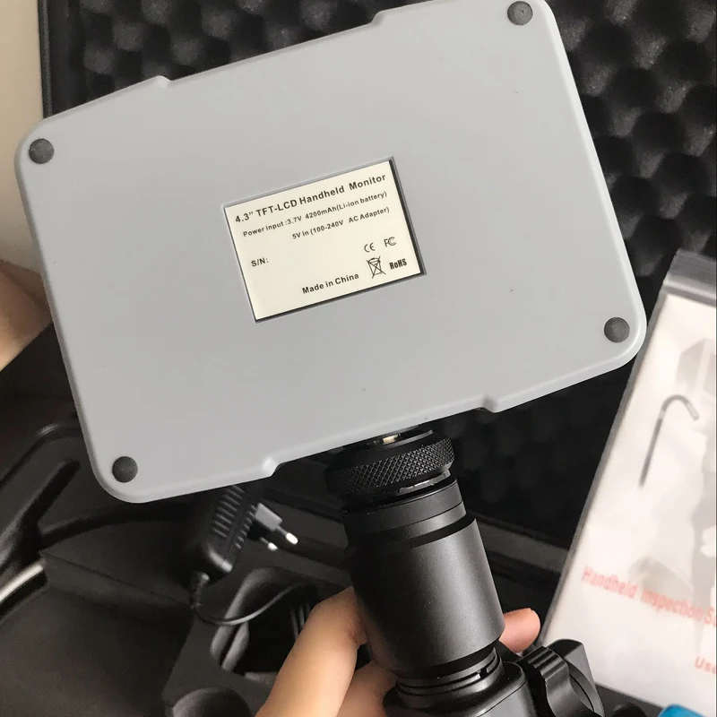 Водонепроницаемый OD 5 3 мм трубы промышленный эндоскоп Borescope с USB 4 &quotЖК дисплей