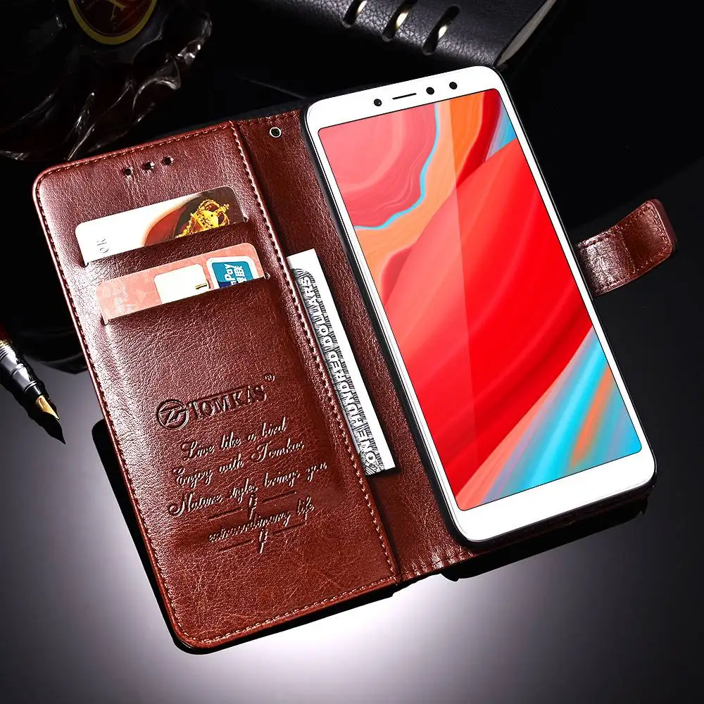 Чехол TOMKAS для Xiaomi Redmi S2 чехол кошелек PU s бизнес люкс Coque винтажная задняя