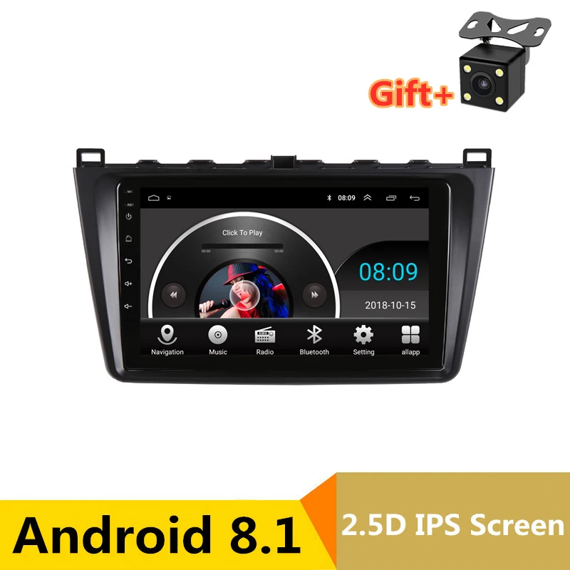 9 &quot2.5D IPS Android 8 1 автомобильный DVD мультимедийный плеер GPS для Mazda 6 Ruiyi Ultra 2009 2011 2015