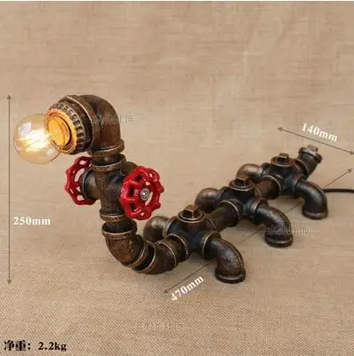 Ретро Змея Скорпион труба лампа Настольные лампы Американский промышленный