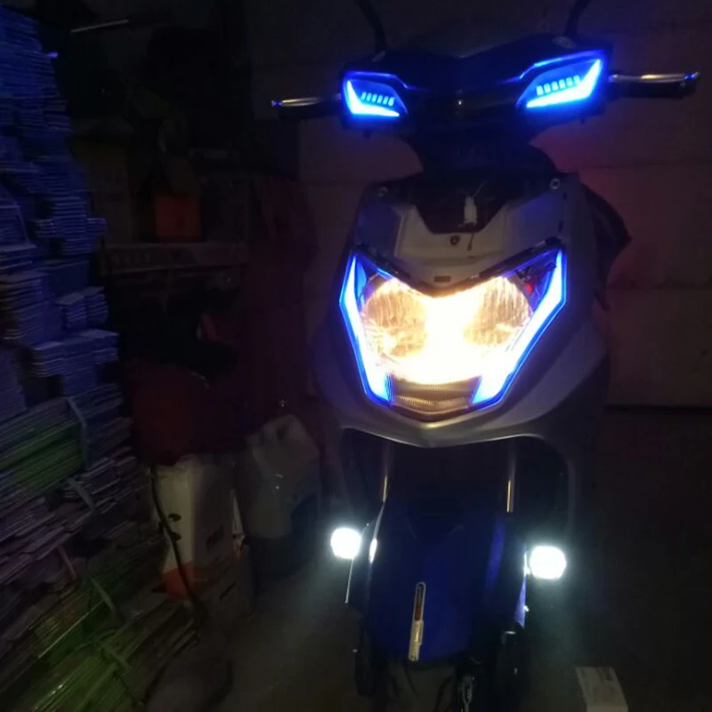 Mdatt СВЕТОДИОДНЫЕ двойные лампы для мотоцикла светодиодные фары 12V 3000Lm Moto Spotlight 6500K