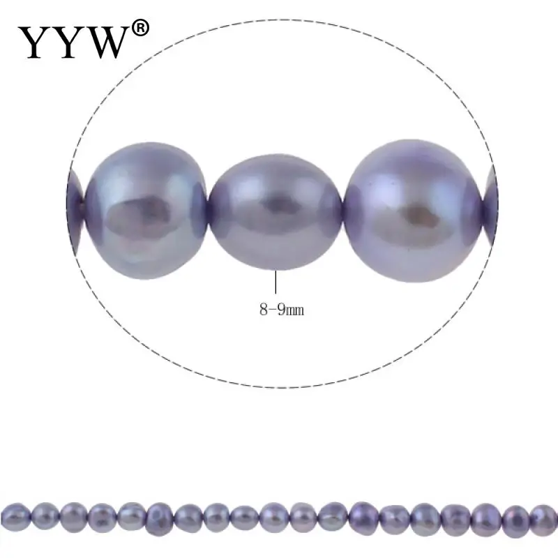 

Cultured Baroque Freshwater Pearl Beads purple 8-9mm Approx 0.8mm Sold Per Approx 15.3 Inch Strand
