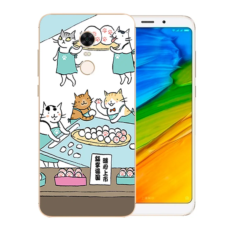 5 99 дюймов для Xiaomi Redmi Plus задняя крышка телефона мягкий силикон Redmi5 кошки Семейные