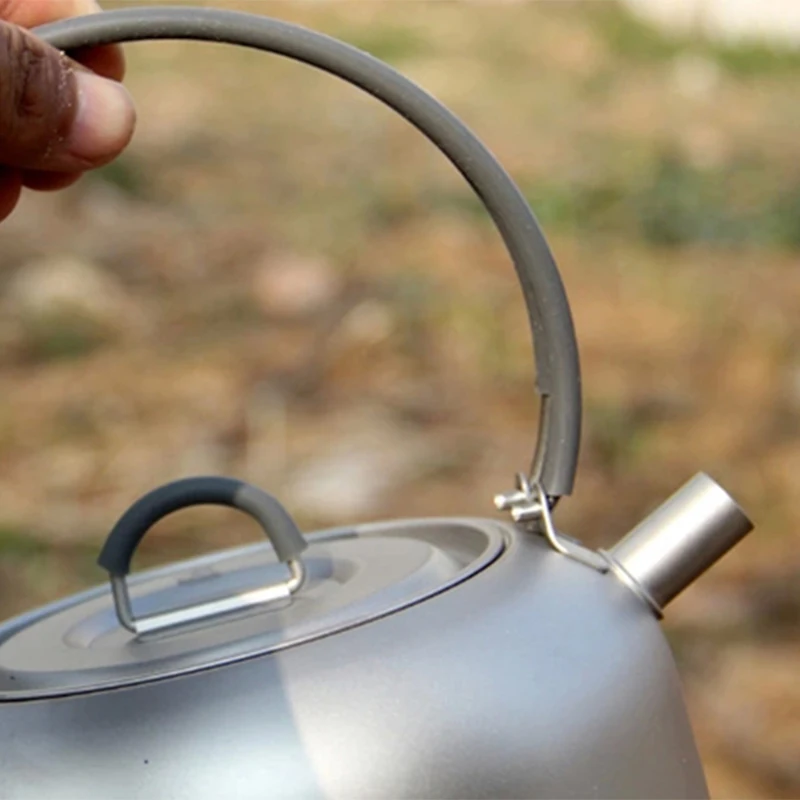 値段 キース 1.5L チタン水ケトルキャンプピクニック調理調理器具コーヒーポットティーポット折りたたみハンドル屋外ハイキング 200 グラム Ti3907