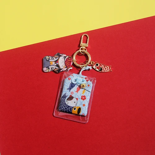 cat fihs Omamori Ночная Сова Maneki Neko Dispel Misfortune Lucky Omamori брелок для ключей с помпонами - Цвет: cat fihs