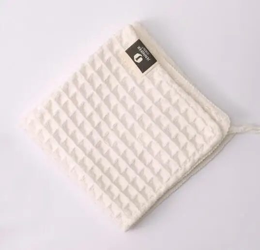 4Pieces beige Размер: 30x30 см 4 шт./компл. хлопковые настольные салфетки дома Кухня вафельным узором чай Полотенца абсорбент блюдо для чистки Полотенца s сатин платок носовой платок - Цвет: 4Pieces beige