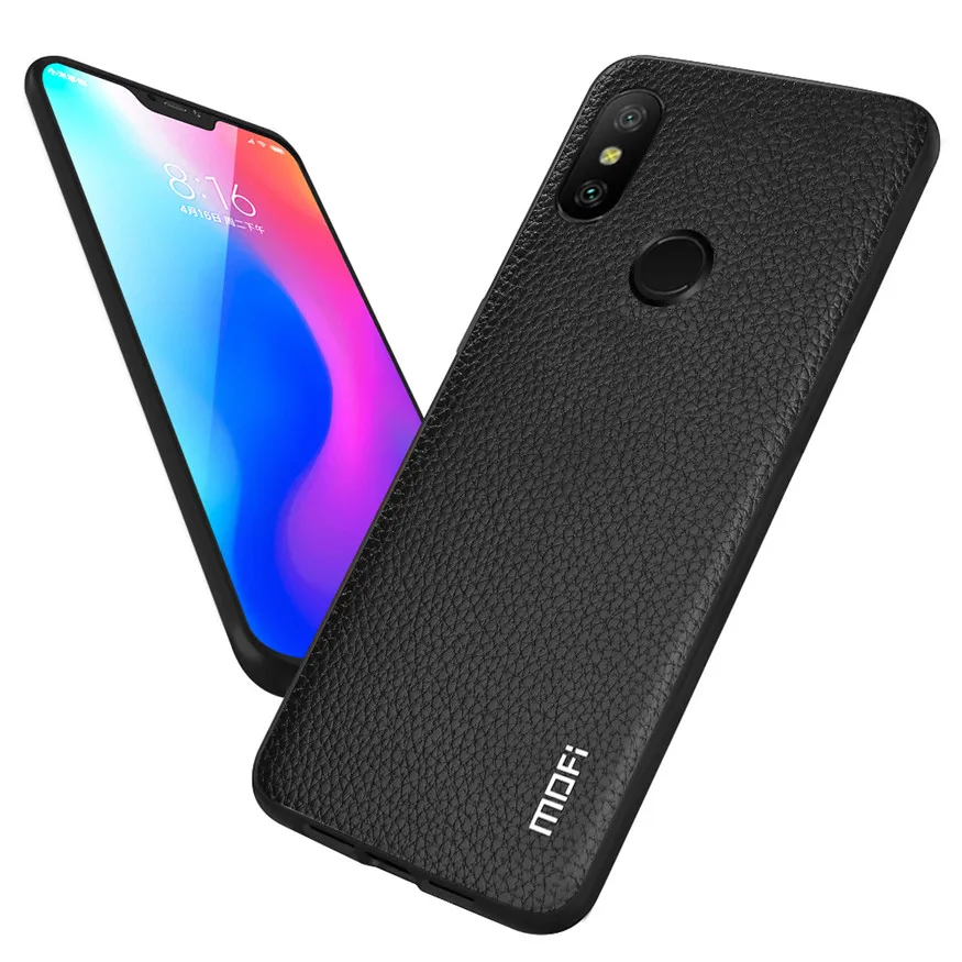 Black MOFi чехол для телефона для Xiaomi mi A2 Lite чехол из искусственной кожи чехол для mi A2 Lite мягкий чехол из искусственной кожи - Цвет: Black
