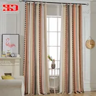 Современные жаккардовые шторы Simba Deco, бесконечные затемненные шторы для гостиной, хлопковые льняные шторы с вышивкой, для спальни, размер на заказ
